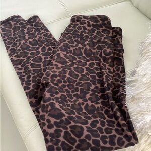 Bebe Brown and Black Animal Print Leggings